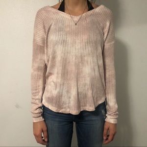 American Eagle Outfitters Long Sleeve Tie-Dye Top